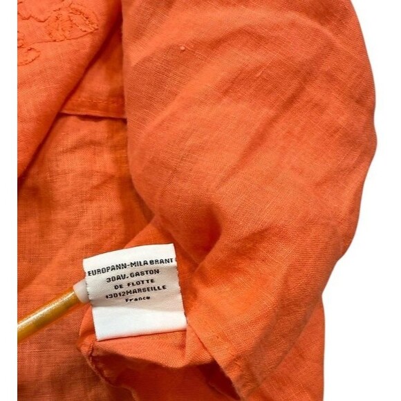 EUROPANN France Linen Shirt Mens Size 7 -3XL  Luxury Button-Up 100% Linen Floral - Picture 6 of 8